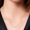 9ct Yellow Gold Brilliant Cut Bar 0.05ct Diamond Necklet