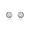 18ct White Gold Brilliant Cut 0.70ct Diamond Halo Stud Earrings