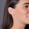 18ct White Gold Marquise And Princess Cut 2.14ct Diamond Cluster Earrings