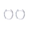 18ct White Gold Brilliant Cut 0.50ct Diamond Hoop Earrings