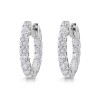 18ct White Gold Brilliant Cut 1.50ct Diamond Hoop Earrings