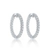18ct White Gold Brilliant Cut 5.00ct Diamond Hoop Earrings