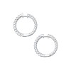 18ct White Gold Brilliant Cut 5.00ct Diamond Hoop Earrings