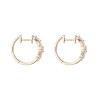 18ct Yellow Gold Mixed Cut 0.44ct Diamond Hoop Earrings