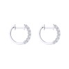 18ct White Gold 0.91ct Round Brilliant Diamond Hoop Earrings