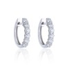 18ct White Gold 0.91ct Round Brilliant Diamond Hoop Earrings