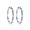 18ct White Gold Brilliant Cut 0.63ct Diamond Hoop Earrings