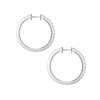 18ct White Gold Brilliant Cut 0.63ct Diamond Hoop Earrings