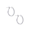 18ct White Gold Brilliant Cut 0.84ct Diamond Hoop Earrings