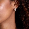 18ct White Gold Round Brilliant 0.50ct Diamond Halo Hoop Earrings