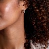 18ct White Gold Round Brilliant 0.50ct Diamond Halo Hoop Earrings