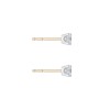 18ct Yellow Gold 0.33ct Round Brilliant 4 Claw Diamond Solitaire Stud Earrings
