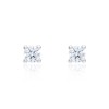 18ct Yellow Gold 0.50ct Round Brilliant 4 Claw Diamond Solitaire Earrings