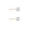 18ct Yellow Gold 0.75ct Round Brilliant 4 Claw Diamond Solitaire Earrings