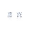 18ct Yellow Gold 1.00ct Round Brilliant 4 Claw Diamond Solitaire Earrings