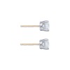 18ct Yellow Gold 1.00ct Round Brilliant 4 Claw Diamond Solitaire Earrings