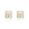 18ct Yellow Gold 0.30ct Round Brilliant Cluster Flower Style Earrings