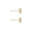 18ct Yellow Gold 0.80ct Round Brilliant Flower Cluster Diamond Earrings
