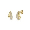 18ct Yellow Gold Round Brilliant 0.33ct Pave Diamond Earrings