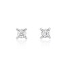 9ct White Gold Brilliant Cut 0.07ct Diamond Stud Earrings