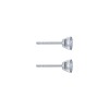 9ct White Gold Round Brilliant 0.10ct Diamond Bezel Set Earrings