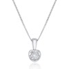9ct White Gold Brilliant Cut 0.05ct Diamond Cluster Pendant