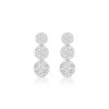 9ct White Gold Brilliant Cut 1.00ct Diamond Cluster Drop Earrings