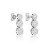 9ct White Gold Brilliant Cut 1.00ct Diamond Cluster Drop Earrings