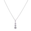 9ct White Gold Brilliant Cut 0.50ct Diamond Cluster Drop Pendant
