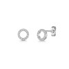 9ct White Gold Round Brilliant 0.15ct Diamond Circle Earrings
