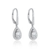 9ct White Gold Baguette and Brilliant Cut 0.50ct Diamond Drop Earrings