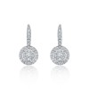 9ct White Gold Brilliant Cut 0.62ct Diamond Drop Earrings