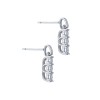 9ct White Gold Round Brilliant 0.30ct Diamond Three Stone Drop Earrings