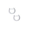 9ct White Gold Brilliant Cut 0.15ct Diamond Huggie Hoop Earrings
