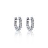 9ct White Gold Brilliant Cut 0.15ct Diamond Huggie Hoop Earrings