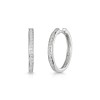 9ct White Gold 0.20ct Round Brilliant Diamond Hoop Earrings