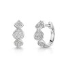 9ct White Gold 0.56ct Diamond Cluster Hoop Earrings