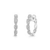 9ct White Gold Round Brilliant 0.40ct Diamond Tear Drop Hoop Earrings