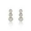 9ct Yellow Gold Round Brilliant 1.00ct Diamond Cluster Drop Earrings