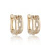 9ct Yellow Gold Brilliant Cut 0.46ct Link Diamond Hoop Earrings