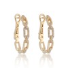 9ct Yellow Gold Brilliant Cut 0.23ct Diamond Hoop Earrings