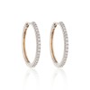 9ct Yellow Gold Brilliant Cut 0.25ct Diamond Hoop Earrings