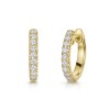 9ct Yellow Gold Round Brilliant 0.40ct Diamond Claw Set Hoop Earrings