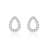 18ct White Gold 0.80ct Round Brilliant Diamond Fancy Pear Earrings