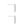 18ct White Gold 0.80ct Round Brilliant Diamond Fancy Pear Earrings