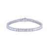 18ct White Gold Baguette and Brilliant Cut 6.00ct Diamond Tennis Bracelet