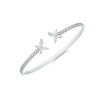 18ct White Gold Mixed Cut Diamond 1.50ct Butterfly Bangle