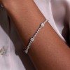 18ct White Gold Round Brilliant 2.60ct Diamond Illusion Style Cluster Bracelet