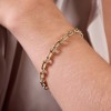 18ct Yellow Gold Round Brilliant 1.33ct Diamond Pavé Link Bracelet