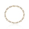18ct Yellow Gold Round Brilliant 1.33ct Diamond Pavé Link Bracelet